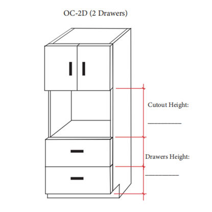 Picture of 2 Drawers Oven Pantry Cabinet